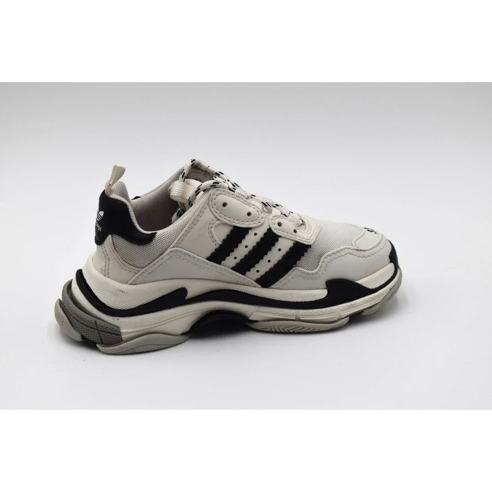 Balenciaga adidas Triple S Kids White Black Sneakers Size 1 32 712818 BoxDustBag